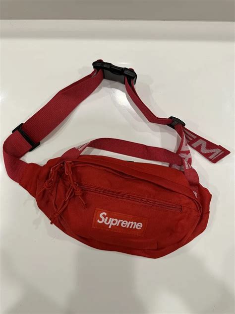 red supreme bag fake|supreme fanny packs.